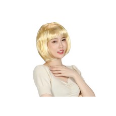 파티가발 이벤트가발 학생 성인 연극 발표회 분장 가발 코믹가발, 단발 골드