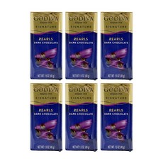 Godiva Dark Chocolate Pearls 고디바 다크초콜릿 펄스, 43g, 6개