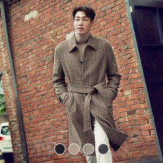 [현대백화점][지오다노](01070917) 남성 울 블랜드 오버핏 발마칸 코트