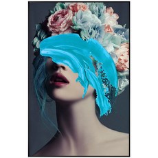 인물 캐릭터 꽃의여인 보석십자수 원형 비즈 큐빅 십자수, 48×68
