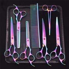 애완동물 손질 가위 일본 스테 퍼플 드래곤 레드 절단 청커, 1개, 6. Z3003 Cai 7P