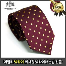 데일리 선물 면접 명품 남자 회사원 매는 법 니트 실크 버건디 앤드지 넥타이 슬림