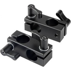 NICEYRIG 90도 15mm 카메라 지지 시스템용 조절 나사 로드 클램프 숄더 리그 삼각대 시스템 2개 팩