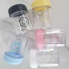 국산 스마일 미니보틀 트라이탄 에코물병 물통 180ml 눈금보틀, 블랙, 1개