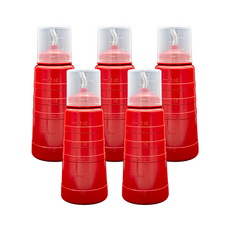 와사다 스텐 노즐 빨간 초장병 소스통, 450ml, 5개