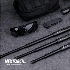 넥스토치 N20 버튼식 퀵 호신용 경찰삼단봉, 단품