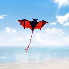 박쥐 명절 추억 놀이 바닷가 시골 연날리기 400미터, 배트 + (700미터 빨간색 와이어 휠)