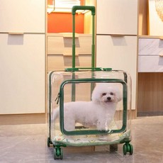 고양이 이동용 투명케이지 강아지 켄넬 캐리어 반려묘 가방, 1개, 1.그린-등(고양이10kg개8kg미만)