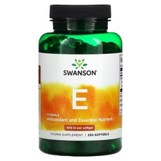 Vitamin E 400IU 250 소프트젤, 1개, 250정