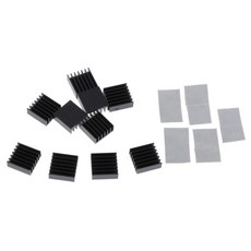 ZLD 10 조각 알루미늄 방열기 열 싱크 14x14x6mm 사전 적용 열 테이프 알루미늄 CPU 방열판 라디에이터, 모델명