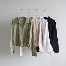 린넨크롭셔츠