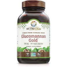 [식이섬유] NutriGold Glucomannan GOLD Konjac Root Fiber for Weight-loss 700mg 120 Vegetarian Capsules, 1set, 1set