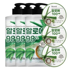 리코셀 온가족 저자극 알로에 젤 1000ml+300ml /알로에베라 수분크림 수분젤 보습 대용량 수딩젤, 3개, 1300ml