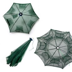 와꾸나피싱 우산형 새우망 원터치 자동 통발 그물망 접이식 투망