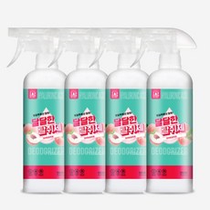 섬유탈취제 달달한(라이트피치향) 500ml, 4개