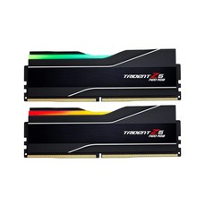 G.SKILL 지스킬 트라이던트 Z5 Neo RGB 시리즈 DDR5 RAM 48GB (2x24GB) CL32 1.35V 데스크탑 메모리 UDIMM 매트 블랙 (F5-6400J323