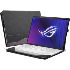 보내요 VEVOOD ASUS 아수스 ROG 제피러스용 노트북 커버 G142024 GA403 | GA403UV GA403UI 일체형 낙하방지 케이스 14 PU가죽 이너 포켓 블루, gray