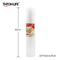 틴톤 라이프 30 cm x 500 cm/롤 진공 실러 식품 보호기 식품 보관 가방, 1개, 중국^0
