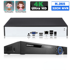 H.265 4K NVR 32CH CCTV IP 카메라 얼굴 감지 8MP 16CH 네트워크 영상 감시 기록기 NVR 4K XMEYE 5MP 8CH H.265, 없다, 미국 플러그