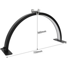 링 하프 문 조명 밝기 조절 가능 BI 컬러 LED 매니 테이블 램프 네일 아트용 30 75cm, CHINA_Black | AU, Black, 3) Black AU