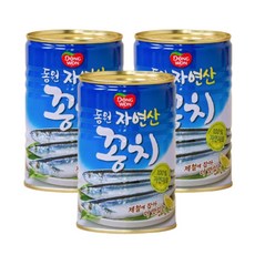 동원 자연산 꽁치 캔, 3개, 300g