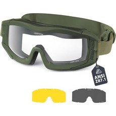 군용 고글 안경 바이크 헬멧 VOZAPOW Airsoft Gogles Anti Fog with ANSI Z87.1 인증 안전 충격 방지 전술 사격, S3-single Layer Lens, 1개, S3-싱글 레이어 렌즈