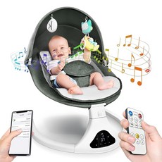RIVIPLOU Electric Baby Swing 아기스윙, 초록