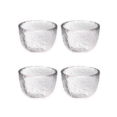 퓨어제이드스톤 도쿠리 투명 사케 술잔 막걸리 4개 아데리아 소주 도쿠리병 선물, 원형 얼음컵 4개