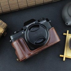 디카 가죽 케이스 호환 케이스디카 가죽 케이스 호환 케이스후지 카메라 가방 XT200 XT30 T20 XT100 XE3 XA7 A5 A3 A20 XT4 디지털카메라 케이스, NONE, 21. 색상 분류: XT100 브라운