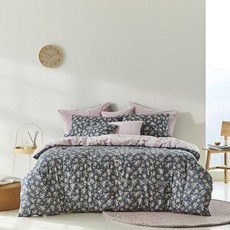 [헤지스홈]극세사 에블린[9온스] 킹세트[이불+패드+베개커버]