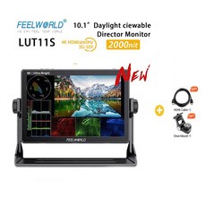 필드모니터 카메라모니터 FEELWORLD LUT11S 울트라 브라이트 IPS 터치 스크린 3DLUT 3GSDI HDMI DSLR 카메라 필드 모니터 F970 외장 101 인치 20, 1) LUT11S sdi, 1개