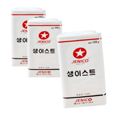 제니코 생이스트 생효모 제과 제빵용 냉장, 기본(아이스박스), 500g, 3개