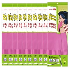 롯데이라이프 고무장갑 L, 핑크, 대(L), 20개