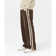 TOFFEE 더블 사이드 라인 트랙 버티컬 팬츠 (BROWN) Double side line track vertical pants