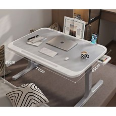 가정용 접이식 침대 컴퓨터 테이블 학생 다기능 학습 테이블 대용량 컴퓨터 책상 791, 은