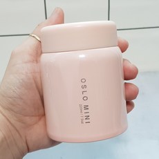 오슬로 보냉 보온 죽통 다이어트 이유식 미니 푸드자 280ml, 핑크