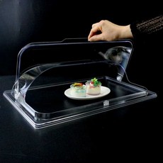 케익돔 뚜껑 아크릴 푸드커버 음식덮개 트레이 플레이트, 1개, 23. 구중 투명 팬 10