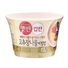 햇반 컵밥 고추장 나물 비빔밥, 229g, 12개