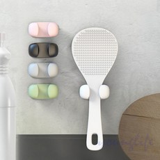 영라이프 실리콘 밥주걱 꽂이 주걱받침대 주방도구수납, 화이트, 1개