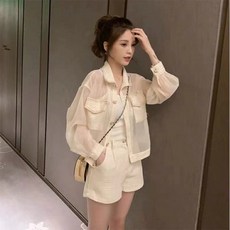 비프로(BePro) 반바지투피스 여름옷 작은 키커 보이는 프렌치시크 클래식 초콜렛색 본래의 가벼운 풍습 룩 여성