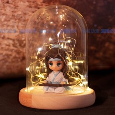 낭망기 샤오잔 왕이보 위무선 마도조사 진정령 굿즈 6, (왕일박)블루앉기8CM + 유리커버(램프타입아님)개