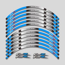 오토바이 휠 데칼 방수 반사 스티커 림 스트라이프 BMW F800R F 800R f800 800, 1L A Bule