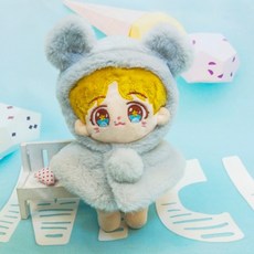 귀여운 곰돌이 털 망토 인형 10센치인형옷 옷 입히기, A + 10cm