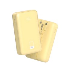 팬톤 22.5W PD 고속충전 빌트인 케이블 보조배터리 20000mAh, Creamy Yellow Creamy Yellow