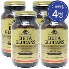 Solgar 솔가 Beta Glucans 베타 글루칸스 60정 4병
