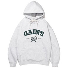 게인스보로 GAINSBORO 로럴골든 후드티 화이트멜란지