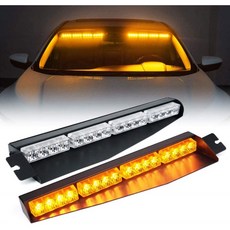 [업그레이드] Xprite LED Visor Strobe Light Bar 내부 선실드 윈드실드 선바이저 비상 위험 경고등(Extend Bracket Split Mou