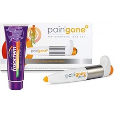 Paingone Plus Pen + Fisiocrem 60ml 가치 £ 8.95 | 통증 완화를위한 자동 휴대용 TENS 장치 및 근육 및, 1