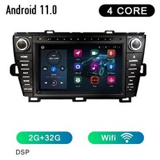 2din 안드로이드 11 화면 자동차 라디오 스테레오 carplay 블루투스 도요타 프리우스 2009 2010-2013 플레, 02 CBZ-2G32G