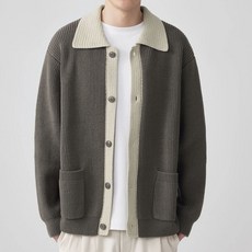 ZIGODAG 가을겨울 남성용 폴로넥 니트 가디건 외투 ZXCYYCD42516